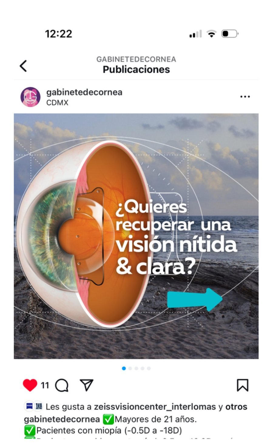 Anuncio de campaña en Instagram