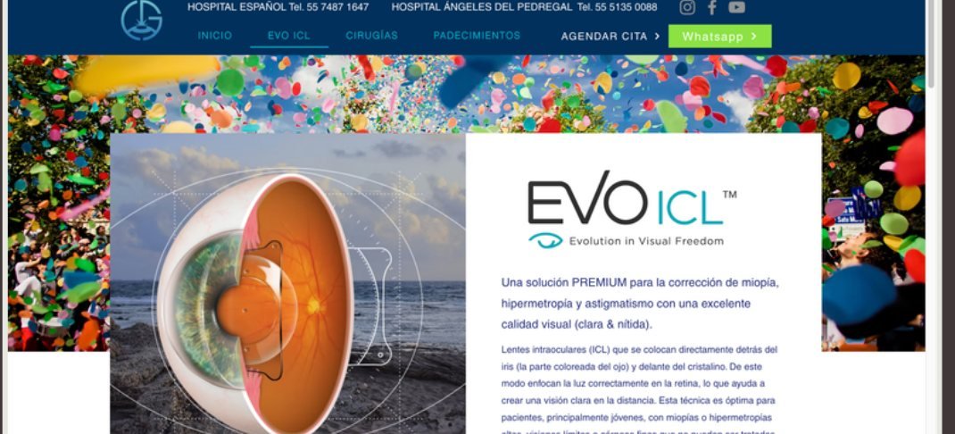 Sitio web de EVO ICL México